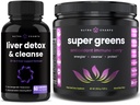 NutraChamps lever rense Detox kapsler og super grønne antioxidant Superfood pulver bundle