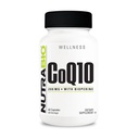 NutraBio CoQ10 Kosttilskud med Bioperine, Sund hjertefunktion & Cellular Energy Production, 200mg - 60 kapsler