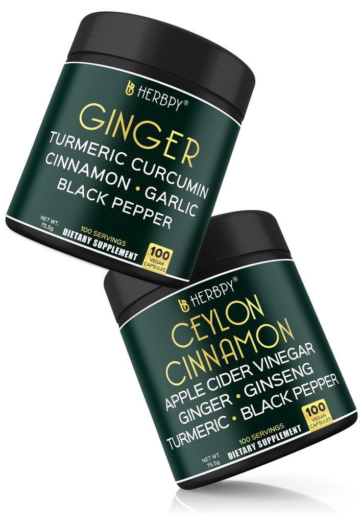 Bundle 5in1 Ingefær tillæg & 6in1 Premium Ceylon kanel kosttilskud