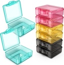 Lille Pill Box 8 stk, Cute Travel Pill Organizer sag Mini Tiny Clear Plastic Storage Containers Portable for Pocket Purse