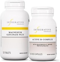 Integrativ terapi Bundle med Active B- Complex, 60 kapsler & Magnesium Glycinate Plus, 120 tabletter - Active B- Complex til at understøtte energi Metabolisme * - Support Brain Health, Heart Health & Nerve