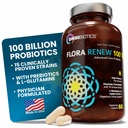 100 Millioner Probiotika - 15-stamme Probiotika for kvinder & mænd, DRCaps Forsinkede Release, Prebiotika, L- Glutamin, Apple Pectin, Gut Lining Support, Hylde Stable, Non- GMO, 60 Veganske kapsler til voksne