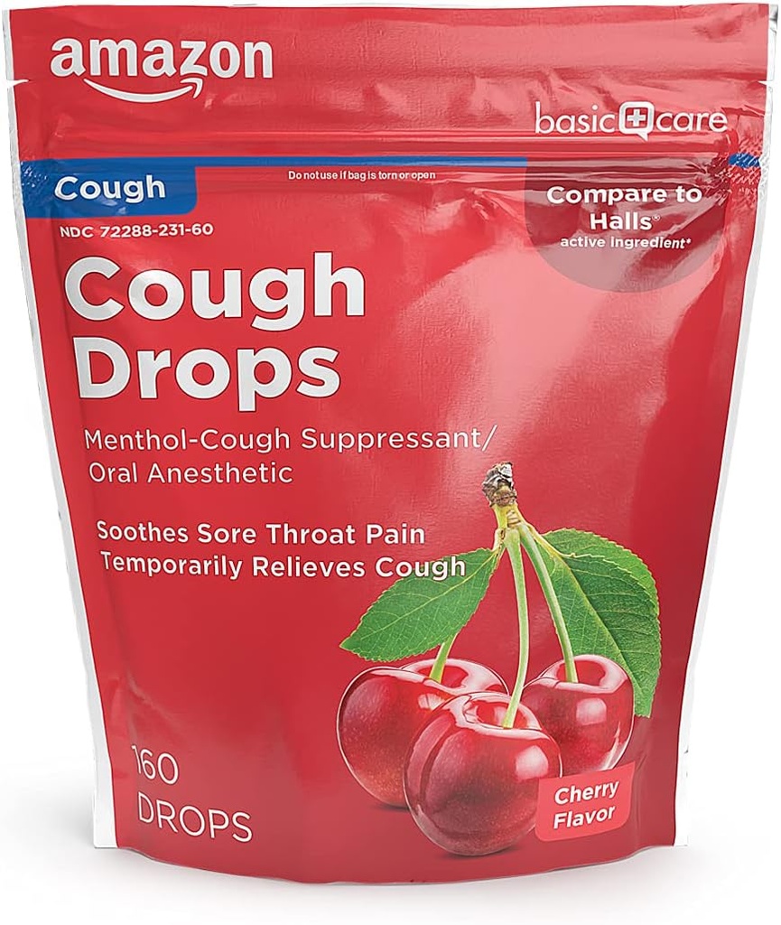 Grundlæggende pleje Cherry Hough Drops, 160 tæller (Tidligere SoundHealth)