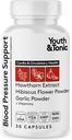Youth & Tonic Natural Blood Pressure Support w / Hawthorn Hibiscus & High Potency Diuretic Herbs & Vitaminer for Water Retention Dex124; 30 BP Capsules to keep a Good Health Dex124; Kvinder & Mænd