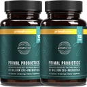Primær høst Probiotika til kvinder og mænd Shelf- stable med Prebiotika Dagligt tillæg for voksne 60 kapsler (2 Pack)