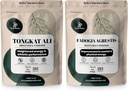 Jungle Powders Tongkat Ali Powder for Men 200: 1 Extract, Fadogia Agrestis Extract Powders for Men 50: 1 Koncentration 5oz Supplement
