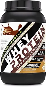 Amazing Muscle 100% Whey Protein Powder * Avanceret formel med Whey Protein Isolere som en primær ingredient sammen med Ultra Filtreret Whey Protein Koncentrat (Chokolade, 2 LB)
