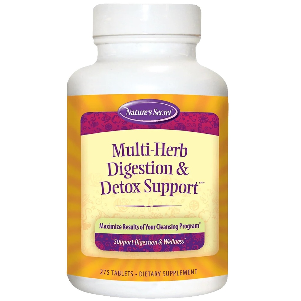 Nature 's Secret Multi Herb Fordøjning og Detox Support Economy Diet Supplement, 275 Tæl