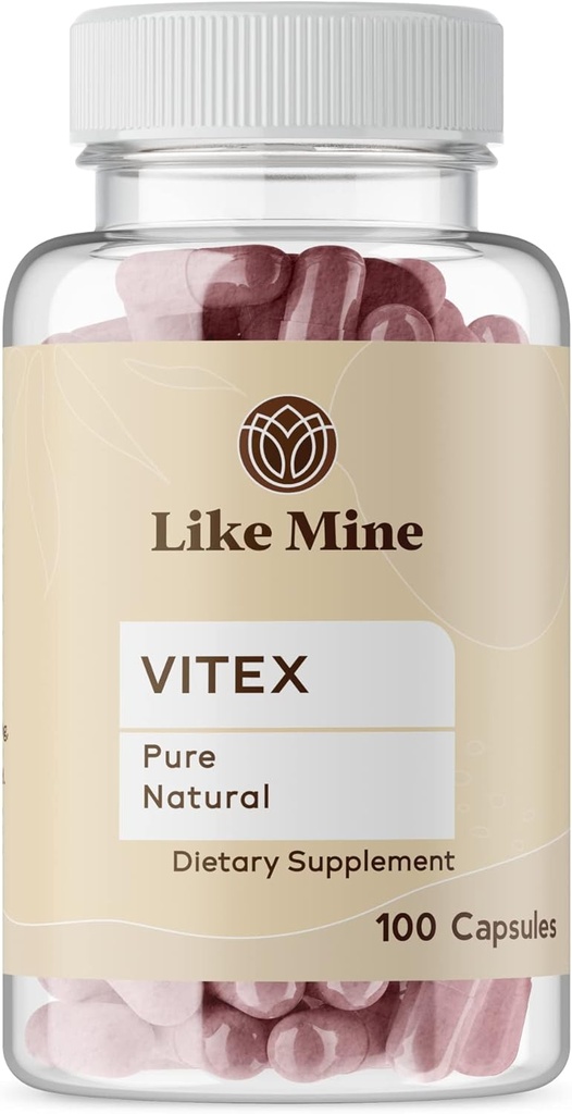 Ligesom mine Vitex (100 kapsler), Pure & Natural, Ingen tilsætningsstoffer eller Fillers, Urte supplement