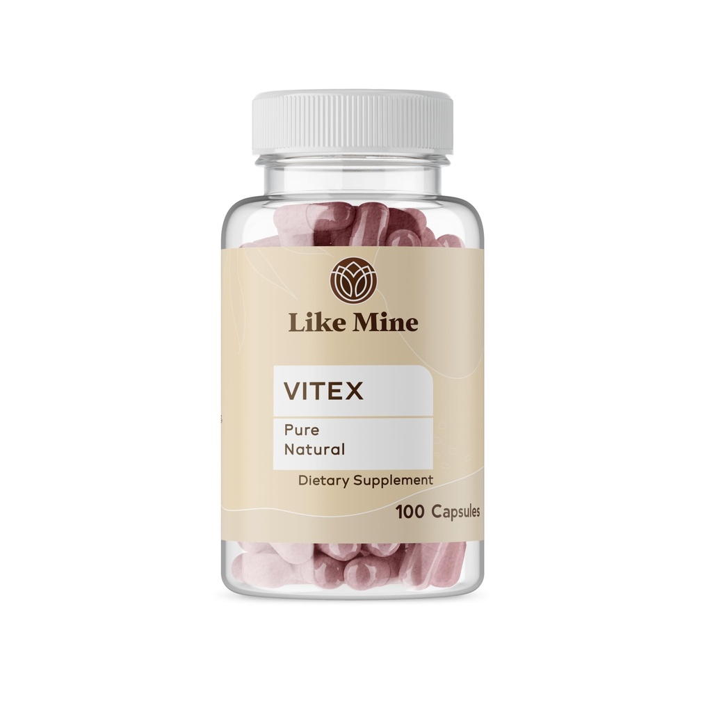 Like Mine Vitex (100 Capsules), Pure & Natural, No Additives or Fillers, Herbal Supplement