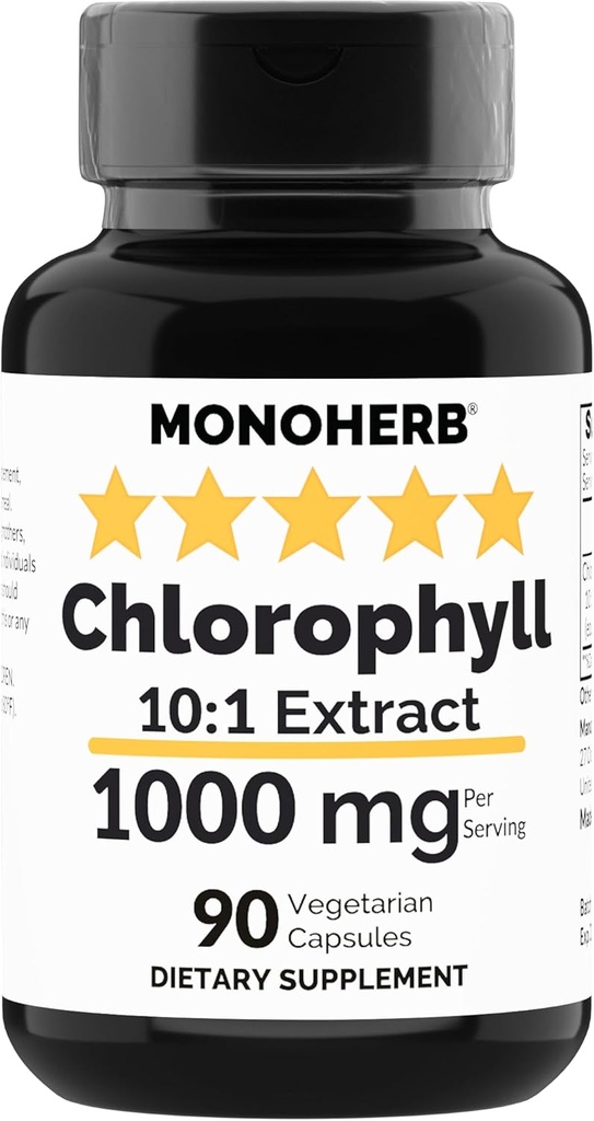 MONOHERB Chlorophyll Extract 1000 mg - 90 Vegetariske kapsler
