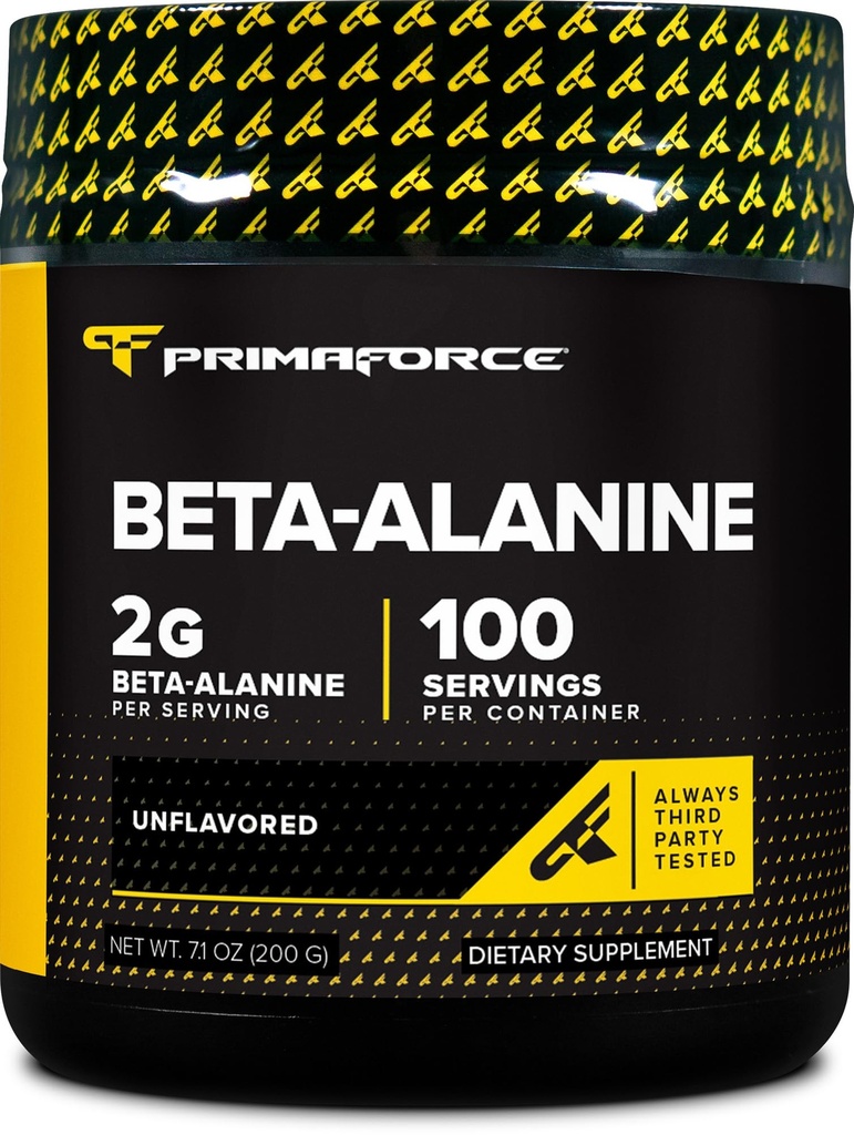 Primaforce Beta alanine Powder, Unflavored, 200 Bedste - Gluten Free, Non- GMO supplement for mænd og kvinder