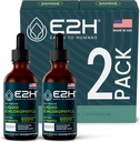 E2H Chlorophyll Liquid Drops - Energi Booster, fordampning, immunsystem support og intern deodorant - Vegan - Gluten Free - Non- GMO - (2 flasker)