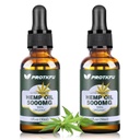 (2Pack Hamp Oil - Omega 3-6-9 Oil Fedtsyrer Nutritional Supplement for immunsystemet Support, Fokus, Rolig, Afslapning, og Mood Enhancement - Økologisk, Vegansk, Non- GMO