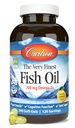 Carlson - Den meget fineste fiskeolie, 700 mg Omega- 3s, Norwegian Fish Oil Supplement, Wild Fanget Omega-3 Fish Oil, bæredygtigt sourced Fish Oil Capsules, Omega 3 Supplement, Lemon, 240 Softgels
