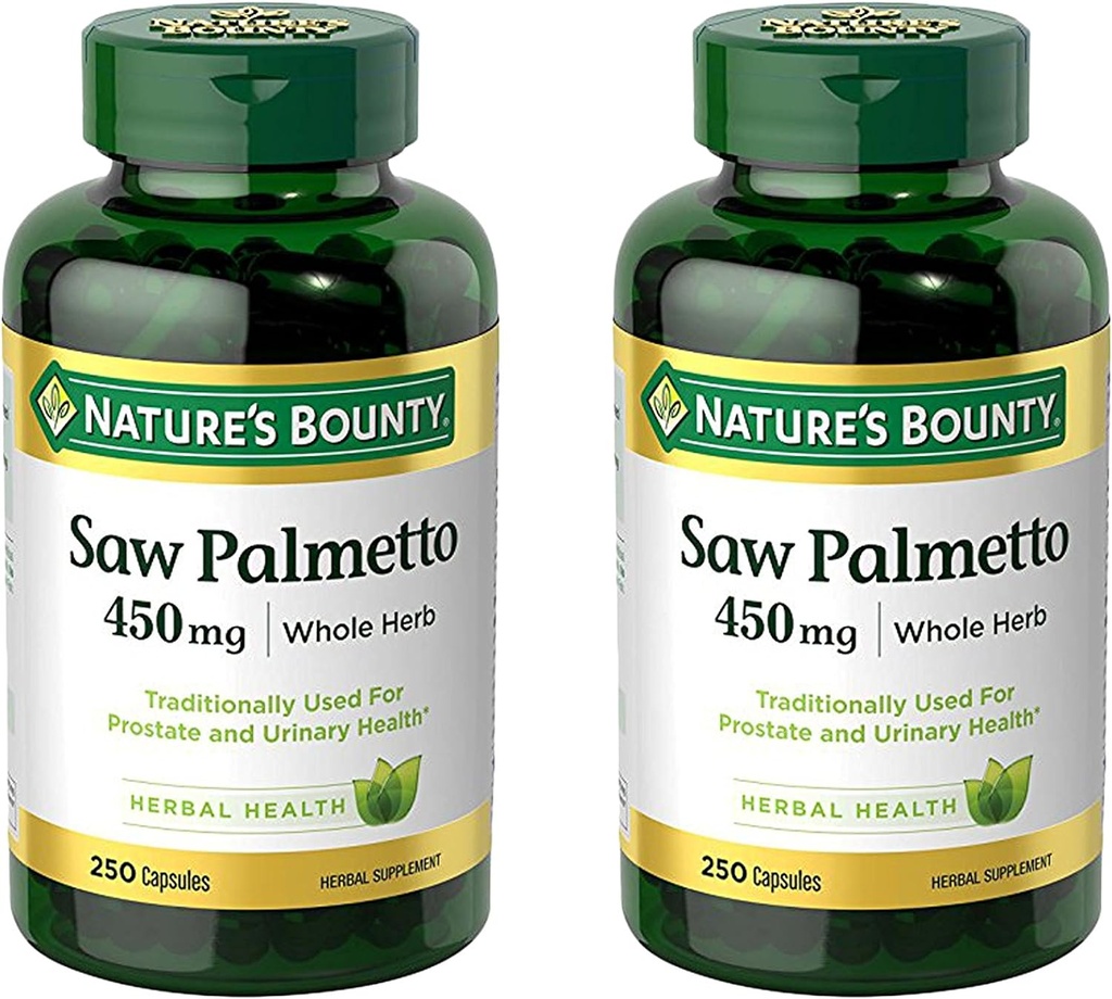 Nature 's Bounty Saw Palmetto 450 mg kapsler 250 ea (pakke med 2)