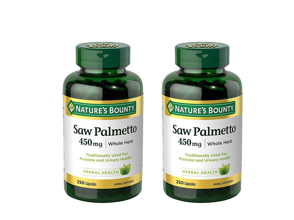 Nature 's Bounty Saw Palmetto 450 mg kapsler 250 ea (pakke med 2)