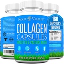 Root Vitality Collagen Peptider Kapsler - Grass- Fed, Pasture- Raised Hydrolyzed Protein Supplement for hud, hår, & negle - Non-GMO, Zero Sugar Daglige piller til mænd og kvinder (180 Kapsler)