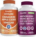 Ceylon Cinnamon (1pk) og nitrogenoxid (1pk) Supplement Bundle - Potent Vitaminer for hjerte, Metabolisme, Balance, Circulatory, Lipid, og immunforsvar - non-GMO, Vegan, Gluten- fri