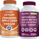 Ceylon Cinnamon (1pk) og nitrogenoxid (1pk) Supplement Bundle - Potent Vitaminer for hjerte, Metabolisme, Balance, Circulatory, Lipid, og immunforsvar - non-GMO, Vegan, Gluten- fri