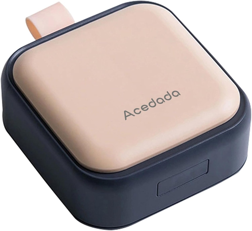 Lille pillekasse, Cute Pill Box - Acedada Rejser Daily Pill Organizer, Bærbar Pretty Pill Container til Purse Pocket, Compact Medicine Holder til vitaminer, fiskeolier, Kosttilskud, Pink