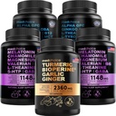 MEDCHOICE Gurkemeje & Ingefær (120ct), Sleep Melatonin (180ct), og Nootrope Brain (120ct) Supplement Bundle - Wellness Trio for Brain, Sleep, & immunforsvar - Vegan, Non- GMO, Gluten- Free