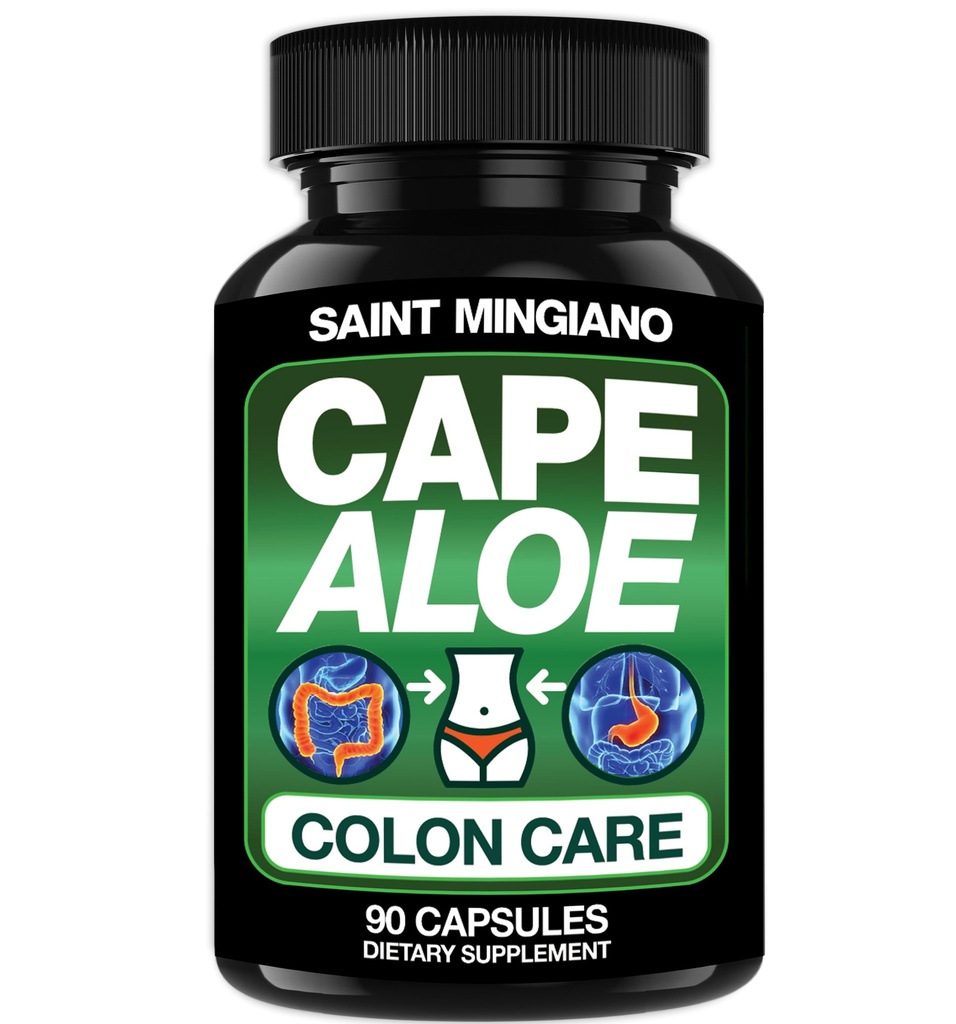 Cape Aloe Vera Kapsler - Colon Cleanse, Detox & Flush - 90 Kapsler. Trøst Forstoppelse Relief og tarm bevægelse Fungerende som Natural Herbal Laxative - Tågebevægelse fordøjelsessygdomme