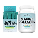 AMANDEAN Marine Collagen Duo. 500g Container + 30 Rejsepakker. Hydrolyseret fisk collagen peptider til hud, hår og negle. Pescatarian, Keto & Paleo-Friendly, Unflavored