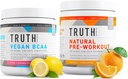 Truth Nutrition Natural Atlete Workout Stack - Vegan BCAA (Pink Lemonade) + Natural Preworkout (Orange Tangerin)