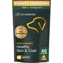 VetriScience ekstra styrke sund hud & Coat Chews, Omega Plus tillæg for hunde, med Balanced Omega 3, 6, 9, Fish Oil og biotin, Hud Sundhed, Coat vækst og skinne, Duck, 40 Greve