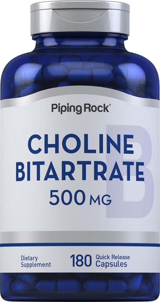 Piping Rock Cholin Bitartrate 500 mg 10 mg