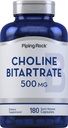 Piping Rock Cholin Bitartrate 500 mg 10 mg