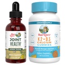 MaryRuth Organics Joint Health Liquid Drops & Vitamin K2 + D3 Gummies (Peach Mango og Apricot)