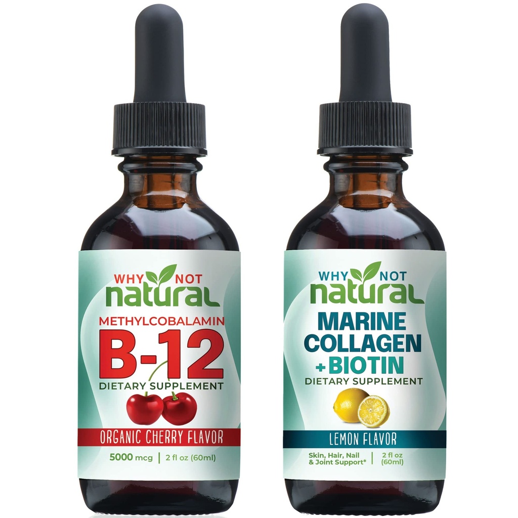 Hvorfor ikke naturlige økologiske B12 dråber og flydende Marine Collagen med biotin