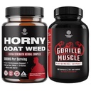 Bundle of Horny Goat Weed med Black Maca Root, Tongkat Ali, Saw Palmetto & Panax Ginseng Uddrag for Stamina & Energy og ekstra styrke Testosteron Booster - Muscle udvidelsen supplement for mænd