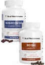 Real Mushrooms Vitamin D2, Zink (120ct) og Reishi 415 (90ct) Bundle med Chaga - Naturlig Support for Immunitet, Bedre Sove og Afslapning - Vegan, Gluten Free, Non- GMO, Organic Mushroom Ekstrakter