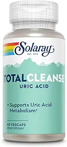 Solaray Total Cleanse Uric Acid - Fælles sundhedstillæg - Kraftfuld fælles støtte og Uric Acid Cleanse med Tart Cherry Extract, Selleri frø, gurkemeje ekstrakt - 60-dag garanti, 30 Serv, 60 VegCaps