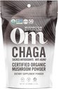 Om Mushroom Superfood Chaga Organic Mushroom Powder, 3.5 Ounce, 50 Servere, US Grown, Sacred Antioxidants & immunsupport, Superfood Mushroom Supplement