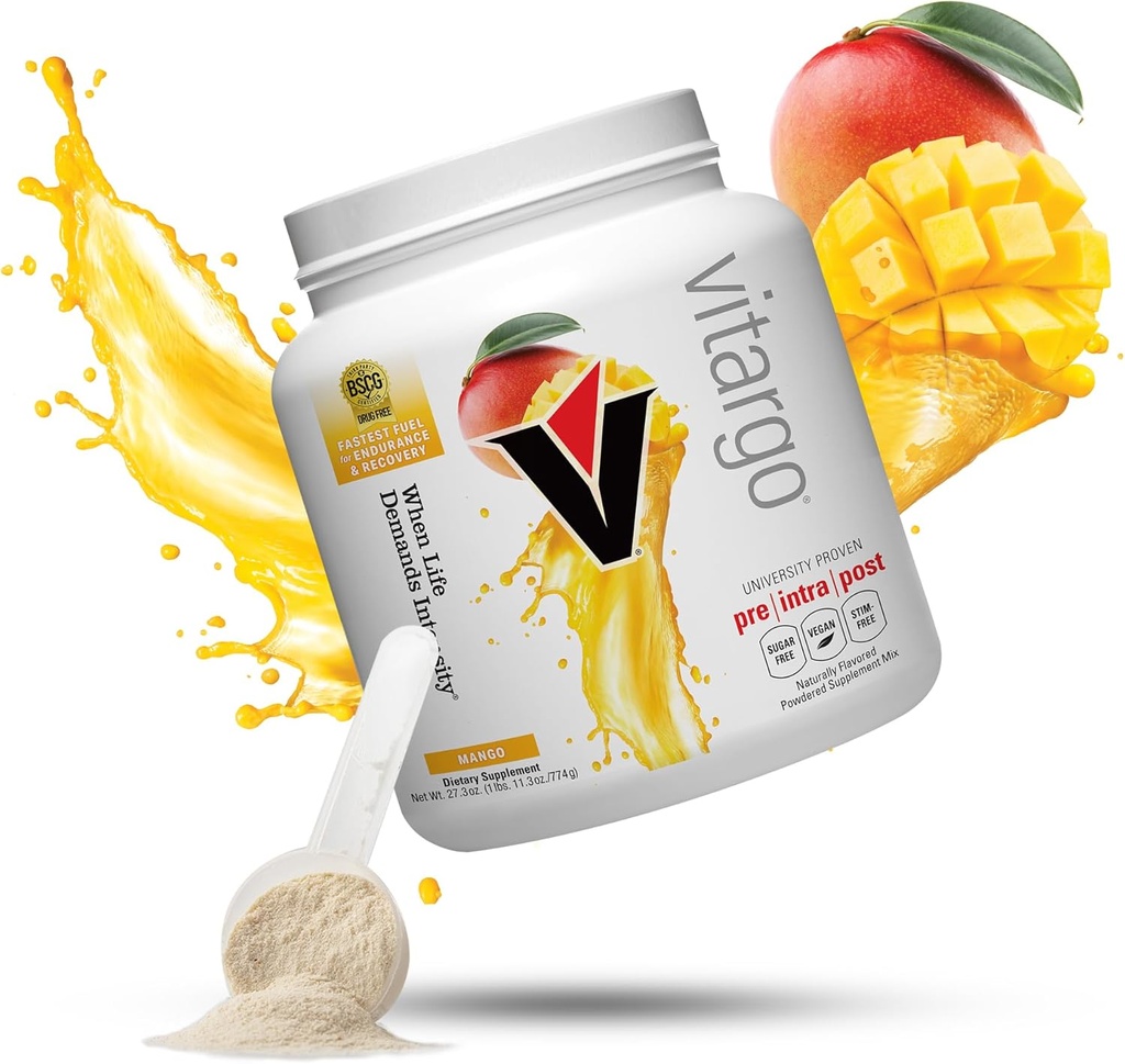Vitargo Carbohydrate Powder124; Feed Muscle Glycogen 2X Hurtigere 124; 1 LB Mango Pre Workout & Post Workout Recovery Powder 124; Carb supplement til inddrivelse, Endurance, Gain Muscle Mass