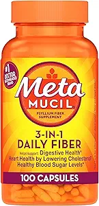 Metamucil Fiber Therapy for Regularity Fiber Supplement kapsler, 100- Count Flasker (pakke med 2)