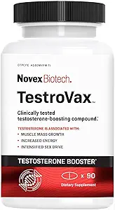 Novex Biotech Testrovax, Bedste Testosteron Booster for mænd - T Booster - Fenugreek & Ashwagandha - Øge testosteron niveauer i 12 dage *, 30-Day Supply