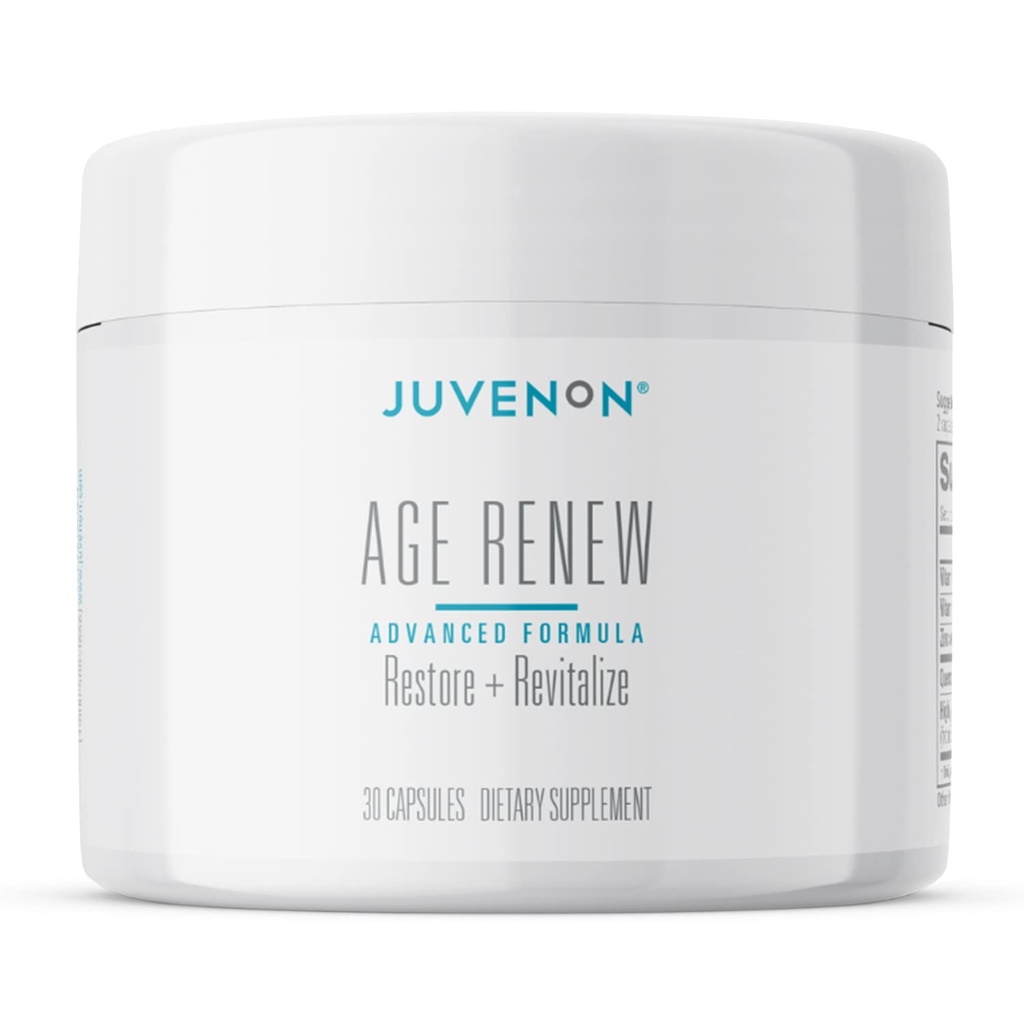 Juvenon Agerenew Beta Glucan Anti Aging Immunity Support, Beta Glucan med Zink Quercetin til immunforsvar Boost