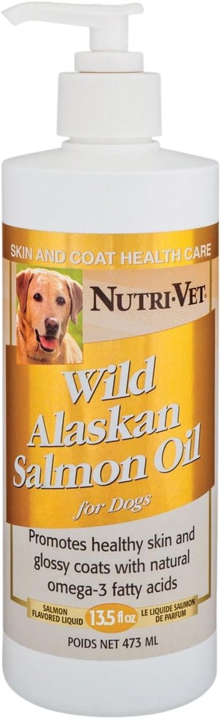 Nutri- Vet Wild Alaska Salmon Oil for Dogs, 13.5 -Ounce