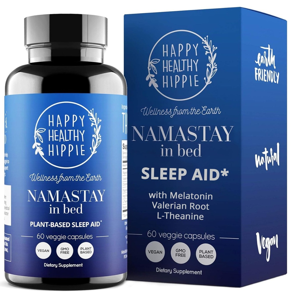 Naturlig sovestøtte til voksne med lav dosis Melatonin 0, 5 mg - Valerian Root + Magnesium Glycinate + L- Theanine supplement, kamille + 124; Ingen morgen Grogginess • 124; Non- Habit Forming • 124; Plantbaserede piller, 60 Ct