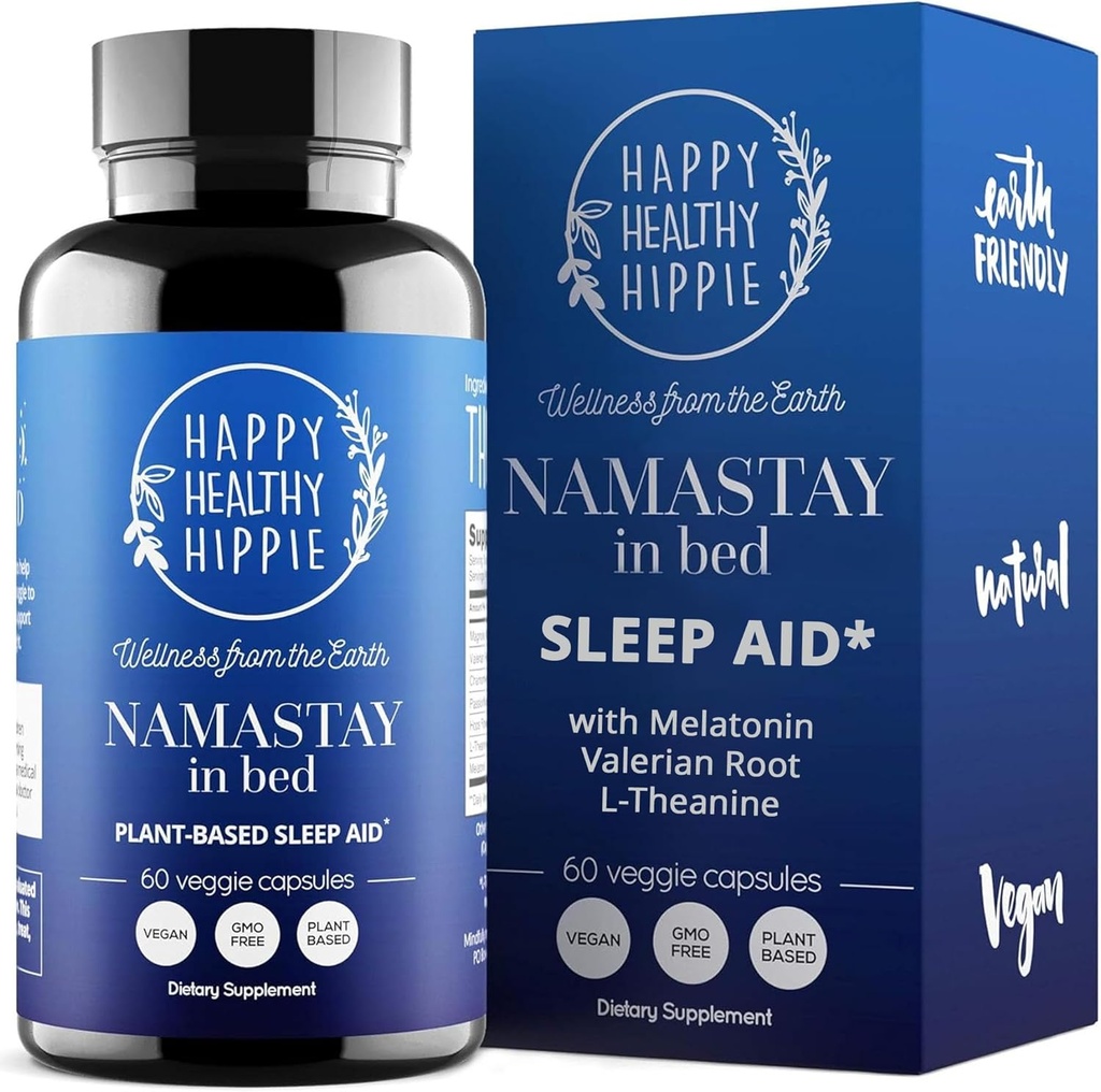 Naturlig sovestøtte til voksne med lav dosis Melatonin 0, 5 mg - Valerian Root + Magnesium Glycinate + L- Theanine supplement, kamille + 124; Ingen morgen Grogginess • 124; Non- Habit Forming • 124; Plantbaserede piller, 60 Ct