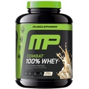 MusclePharm Combat 100% Whey Protein Powder, Vanilla Flavor, Hurtig Inddrivelse & Muscle Gain med Whey Protein Isolate, High Protein Powder for kvinder & mænd, Gluten Free, 5 LB, 70 Servere