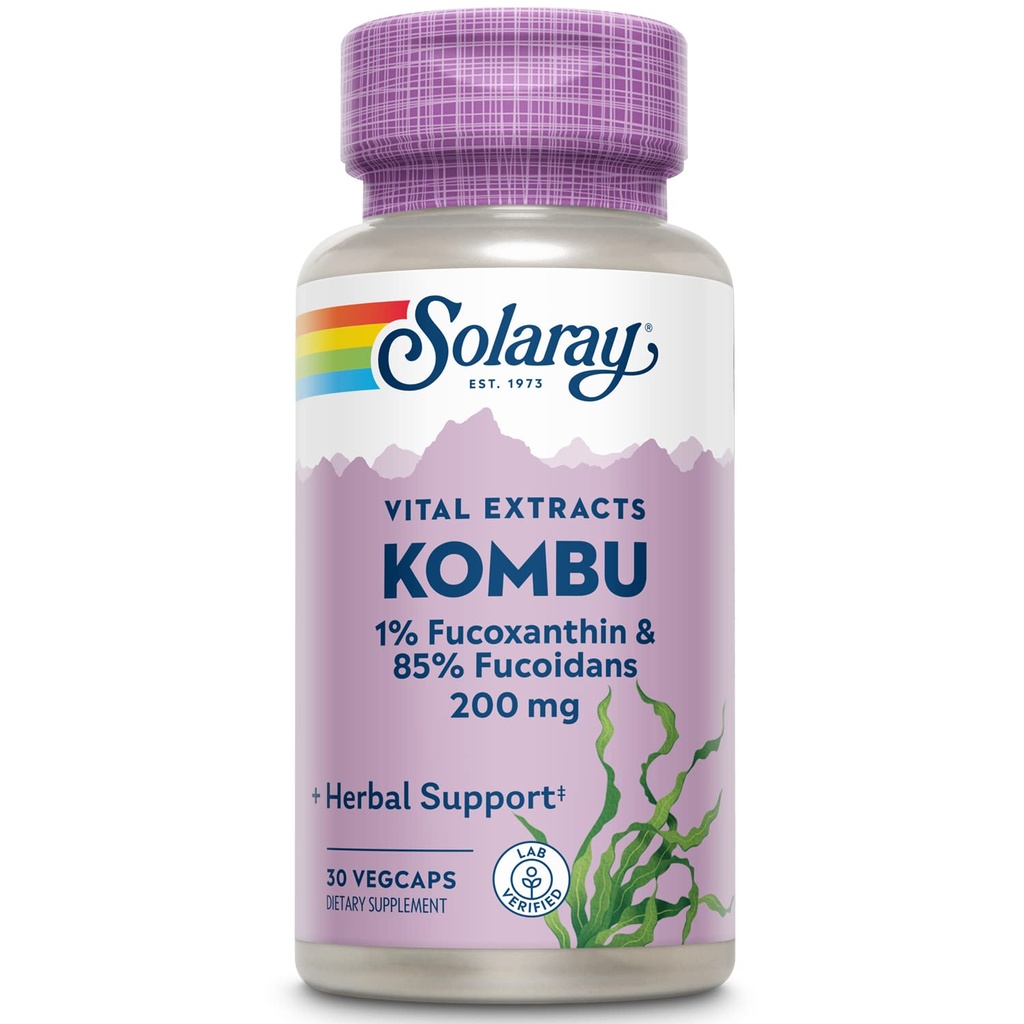 SOLARAY Fucoxanthin Special Formel Vegetariske Kapsler, 400 mg