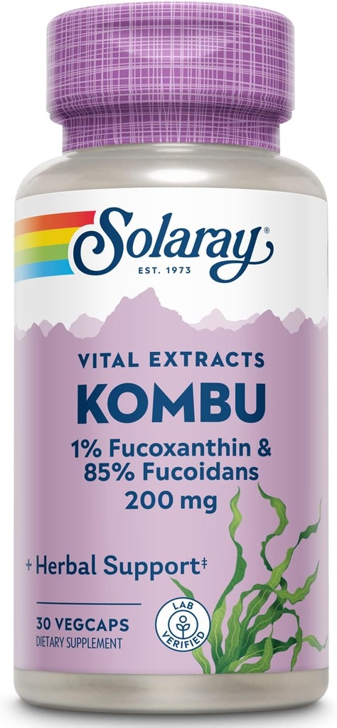 SOLARAY Fucoxanthin Special Formel Vegetariske Kapsler, 400 mg