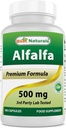 Bedste Naturals Alfalfa Green Super Food 500 mg 180 kapsler (180 greve (pakke med 1))