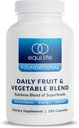 Equilife Daglig frugt & vegetabilsk blend, superfood antioxidant supplement kapsler, næringsstof dense med C-vitamin, fibre, og 9 essentielle aminosyrer, understøtter energi, Vegan 240 kapsler